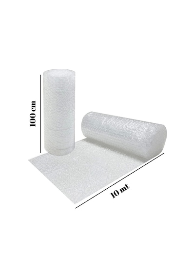 Balonlu Ambalaj Naylonu 100 Cm X 10 Metre 40 Gram Patpat Havalı Ambalaj Naylonu Rulo Sarım