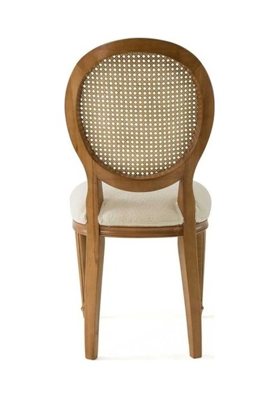 Madalyon Hazeranlı Ahşap Sandalye Natural - Krem