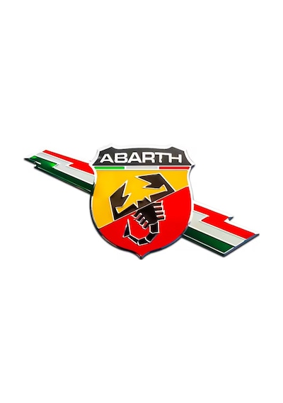 Fiat Abarth Logo 3d Abarth Şimşek Logolu Amblem Aliminyum Çıkartma Rozet