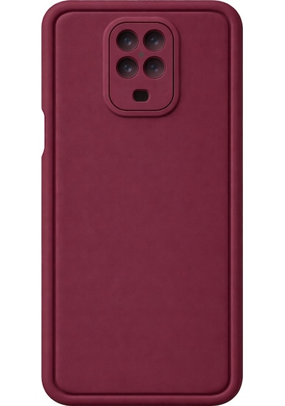 Mi Redmi Note 9s-redmi Note 9 Pro - Redmi Note 9 Pro Max Uyumlu Kamera Çıkıntılı Mat Silikon Telefon Kılıfı Bordo
