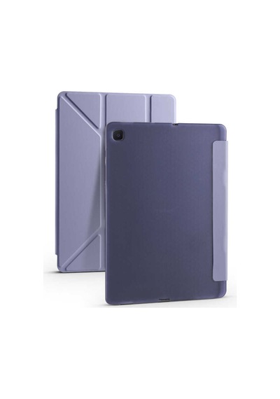 Samsung Galaxy Uyumlu. Tab S6 Lite P610 Kılıf Tri Folding Kalem Bölmeli Standlı Kılıf