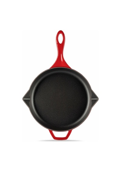 Hosse 28 Cm Demir Döküm Tava Kırmızı Hs-yst28/b
