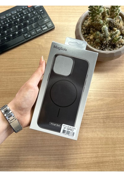 Apple Uyumlu iPhone 16 Pro Animasyonlu Stylus Silikon Kılıf Siyah