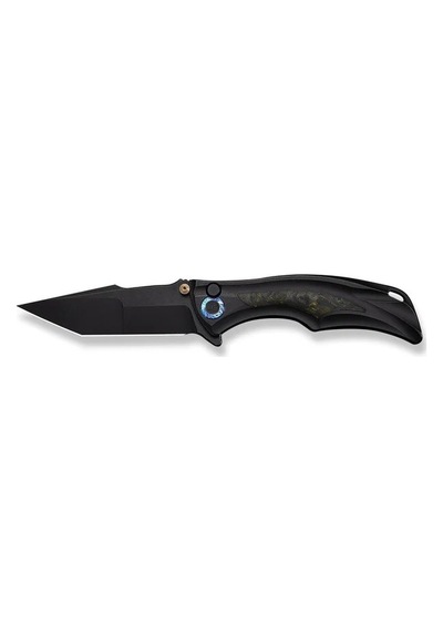 We Knife Tighe Down Black Titanium Integral Handle With Black & Yellow Carbon Fiber Inlay Black Stonewashed Bohler M390 Blade Tanto Kamp Çakı Siyah We Knife Tighe Down Black Titanium Integral Handle With Black & Yellow Carbon Fiber Inlay Black Stonewashed Bohler M390 Blade Tanto Kamp Çakı Siyah