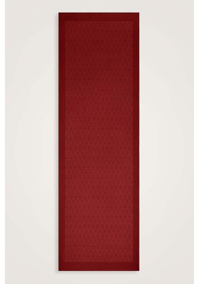 Imannoor Zincir Desen Bordo Pamuk İpek Şal 70x210 Bordo