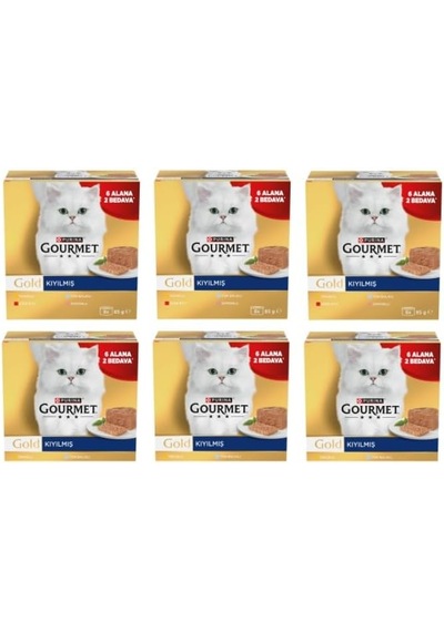 Kıyılmış Çeşitli Yaş Kedi Maması Multipack 85 Gr. 48 Al 36 Öde 103 Ivory