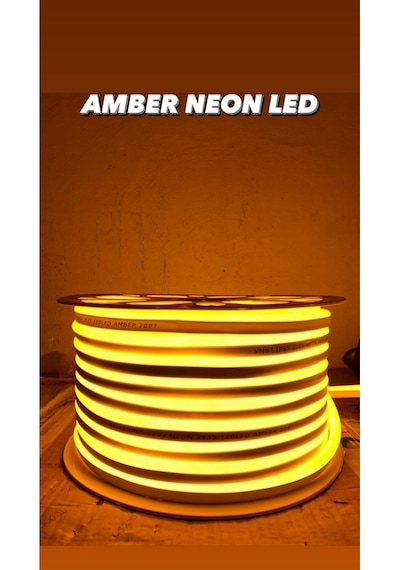 12v Amber Neon Led 1 Metre Fişli Esnek Neon Led Aydınlatma Tak-çalıştır Neon Şerit Led