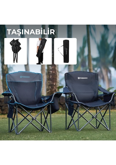 Fundango Mega Comfort Xxl Katlanır Kamp Sandalyesi Blk/grey Gri - Siyah