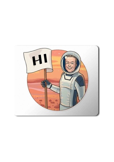Elon Musk Telegram Astronot Mouse Pad Mousepad