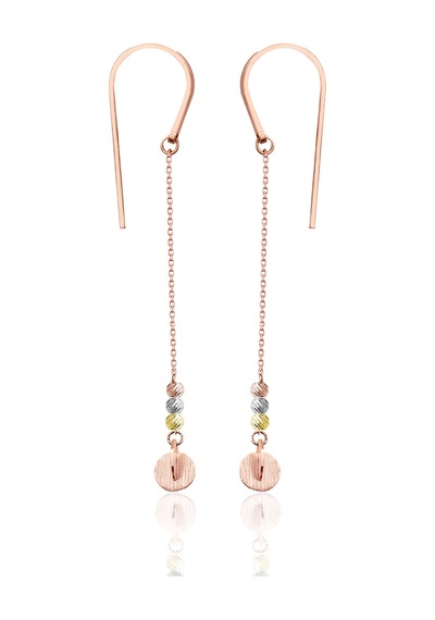 Sallantılı Rose Altın Küpe