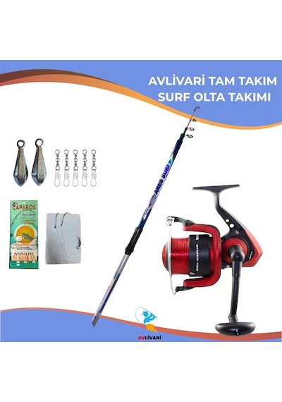 Bauer Ares 420 Cm 100-200 Gr Surf Olta Kamışı + Bauer Surya 7000 Olta Makinesi Tam Set Kıyıdan Uzak Atış Profesyonel Olta Takımı-10277