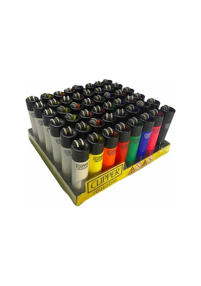 Clipper Pocket 8 Renk Taşlı Çakmak 48 Adet 7676