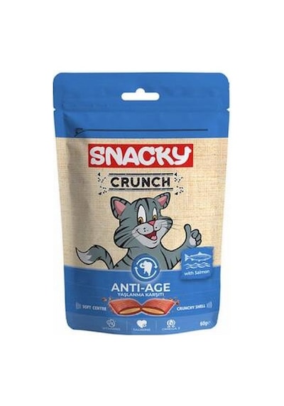 Crunch Anti-age Yaşlanma Karşıtı Somonlu Kedi Ödülü 60 Gr