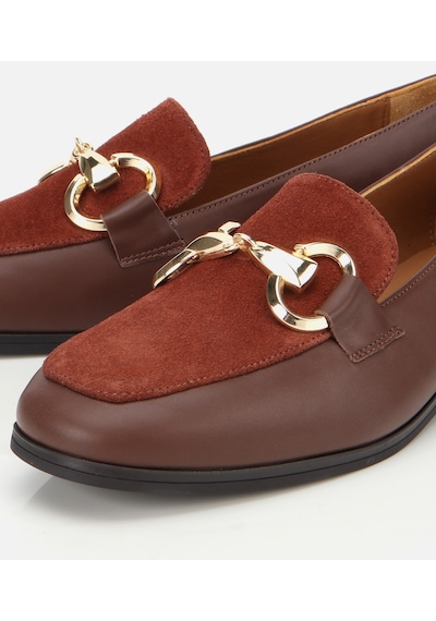 Hotiç Kadın Süet Deri Acı Kahverengi Tokalı Klasik Loafer
