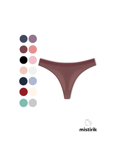 Mistirik Paulo Model Fitilli Esnek Kumaş String Tanga Mürdüm Renk Mürdüm