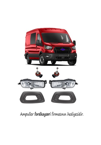 Ford Transit Ön Sis Farı Ve Çerçevesi Ampullü Takım Sağ Sol 2018- Sonrası