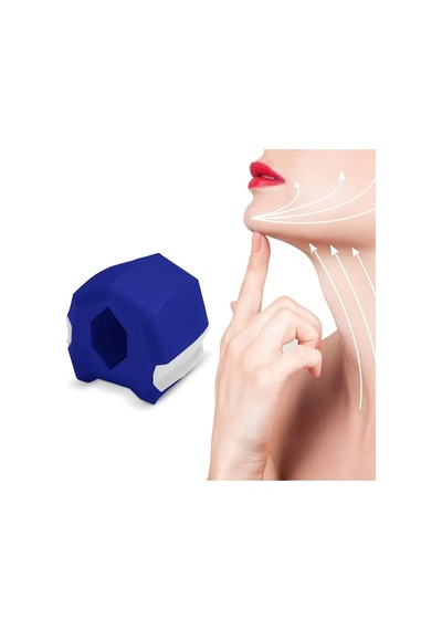 Kullanımı Kolay Çene Çizgisi Güçlendirici Jawline Egzersiz Topu Mavi Lisinya Karışık