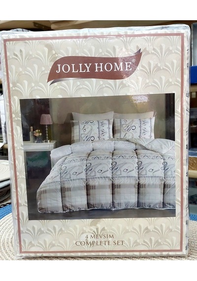Jolly Home 4 Mevsim Tek Kişilik Kapitoneli Nevresim Takımı-melina