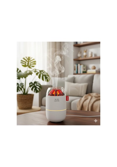 280ml Mini Oda Hava Nemlendirici Volkanik Alev Görsel Led Işıklı Buhar Makinesi