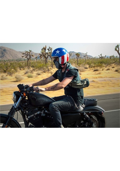 Torc T-50 Del Mar Captain Vegas Açık Motosiklet Kaskı Beyaz Mavi