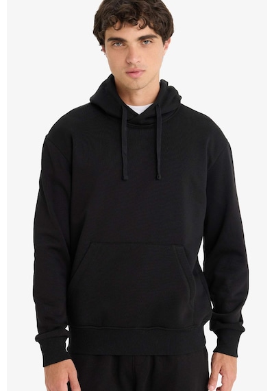 Defacto Regular Fit Kapüşonlu Basic Düz Sweatshirt X8283az25aubk81 Siyah