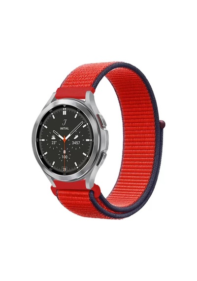 Watch 22mm Hasırlı Cırtcırtlı Kordon - Kırmızı Bz8683140522032