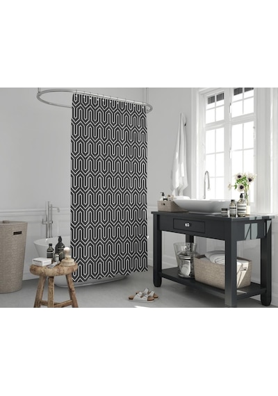 Zethome Jackline Banyo Duş Perdesi 1076 Tek Kanat 1X180X200 gri