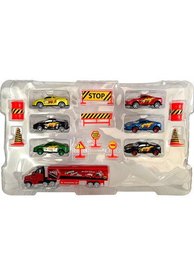 Cars Arabalar Mcqueen Tır Mack Trafik Kural İkaz İşaretlerş Eğitici Öğrenme Ve Metal Araba Seti
