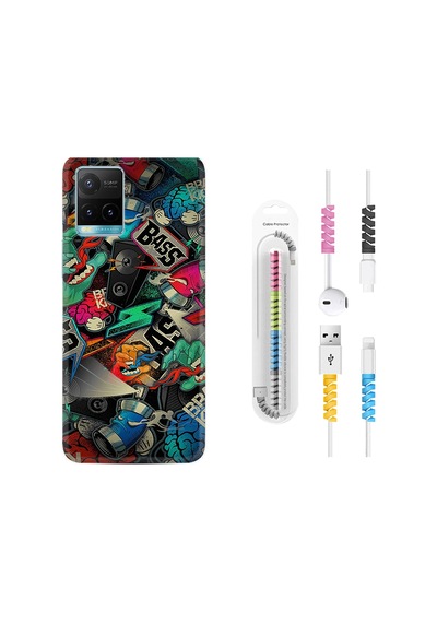 Vivo Y33S Kılıf Kablo Koruyuculu Bass 1886