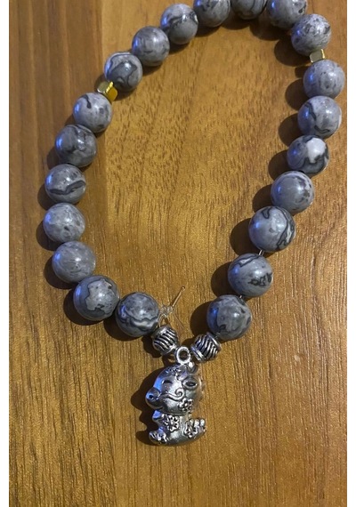 Çin Takvimi Burçları Çharm Jasper Doğal Taş Bileklik Hand Made El İşi Feng Shui Ejderha Yılı Koruyucu Hayvan Dragon Ejderha Objeli Çok Renkli