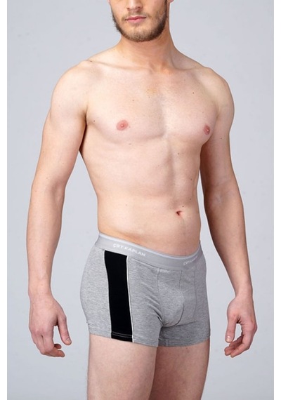 1 Adet Çift Kaplan 850 Biyeli Elastan Sportif Boxer Külot Gri