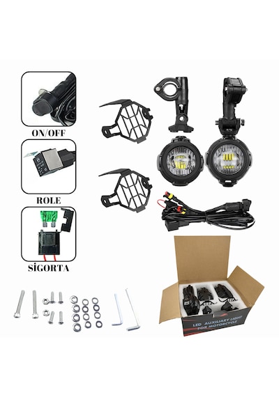 Enduro Ve Gs Serileri Uyumlu Motosiklet Led Sis Farı 12v-24v 40w