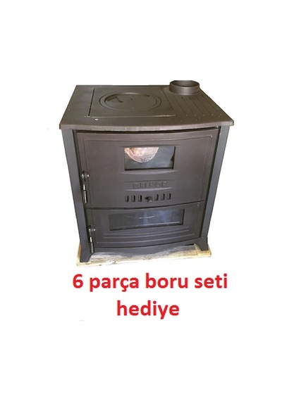 Rekor Amisos Döküm Karadeniz Şömine Kuzine Fırınlı Uyuyan Soba