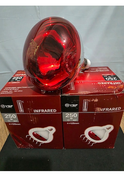 Isıtıcılı Ampul Infrared 250w Kırmızı Işık