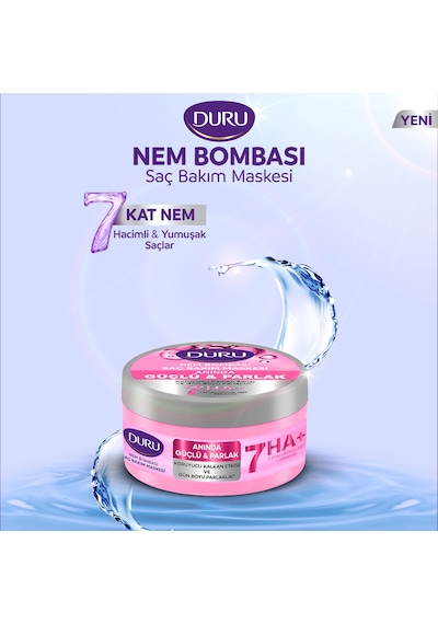 Nem Bombası 7 Li Hyaluronik Asit Kompleksi Yoğun Nemlendirici Saç Maskesi Güçlü Parlak 200 Ml