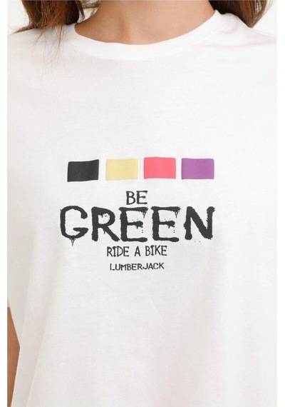 Lumberjack Wl Vanılla 11md1056 Ekru Kadın Kısa Kol T-shirt Ekru