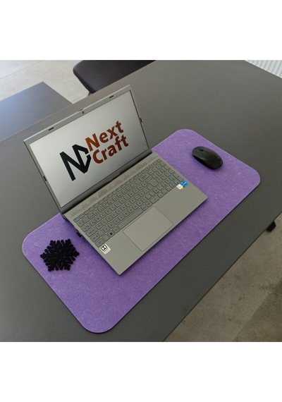 Bilgisayar Mouse Pedi Masa Üstü Düzenleyici Mat 70x32 Cm Mor