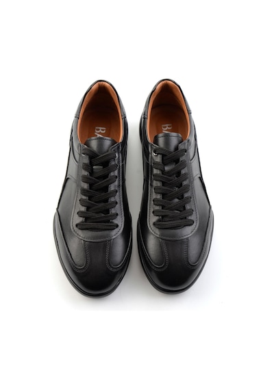 Siyah Hakiki Deri Erkek Sneaker E01396002403 Siyah