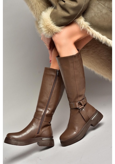 Fox Shoes T996663009 Kahverengi Alçak Topuklu Kadın Çizme Kahverengi-suni Deri Kahverengi Fox Shoes T996663009 Kahverengi Alçak Topuklu Kadın Çizme Kahverengi-suni Deri Kahverengi