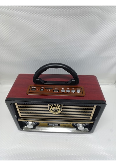 Meier M-113 Bt Usb/sd/mp3 Bluetooth Şarjlı Nostaljik Radyo - Kahverengi Nostaljik- Tek Ebat
