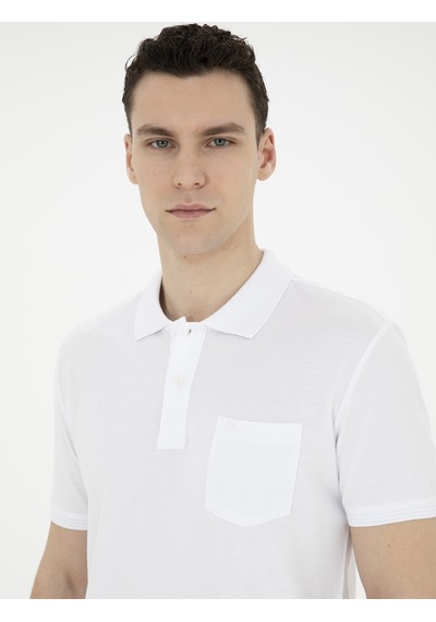 Pierre Cardin Erkek Beyaz Tişört Basic 50280753-vr013 Beyaz