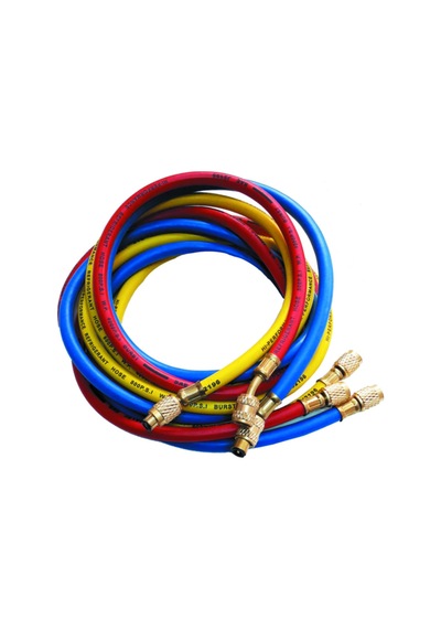 Gaz Şarj Hortumu 3 Lü Takım 90cm R410a Manifold Servis Hortum Seti