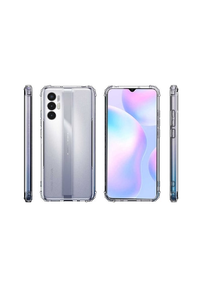 Zore Tecno Pova 3 Kılıf Nvth 2mm Anti Shock Silikon - Renksiz