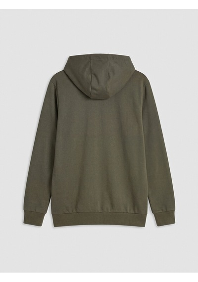 Lcwaıkıkı Basic Haki Erkek Fermuarlı Sweatshirt