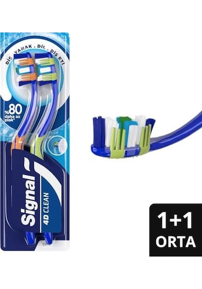 Ultra Clean Expert 4d Clean Diş Fırçası 1+1 Orta Açık Ahşap