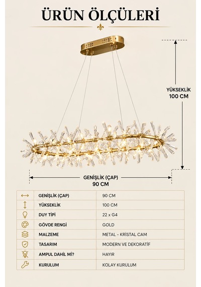 Modern Premium Gold Sarkıt Avize Dekoratif Halka Tasarım Yemek Odası Avizesi 22xg4