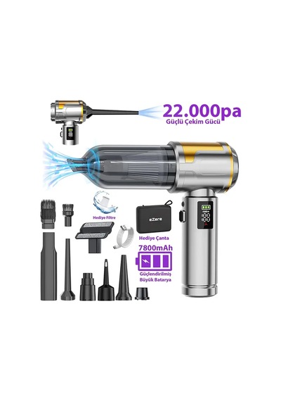 Hepsi Ezere Nanovac 22000pa Güçlü Portatif Vakumlu Kablosuz Üflemeli Mini Araç Süpürgesi- 5775 Najmaddin