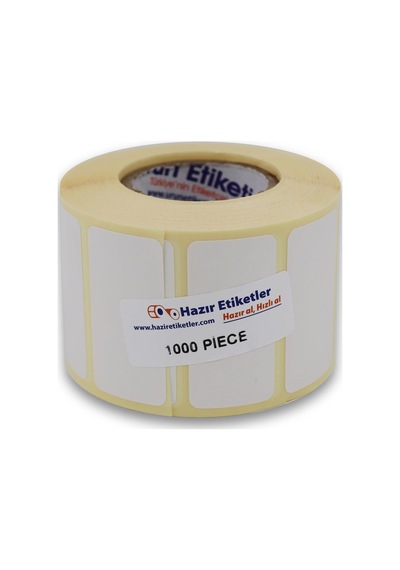 Eko Termal Etiket 50mm X 25mm Ruloda 1000 Adet 40mm Kuka Çapında Direk Termal Transfer Etiketi 1