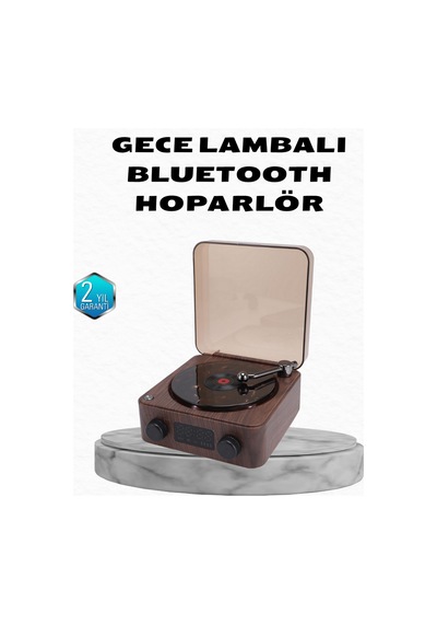 Gece Lambası Bluetooth Hoparlör Dijital Saat Çok Fonksiyonlu Su Dalgası Işıklı Diğer