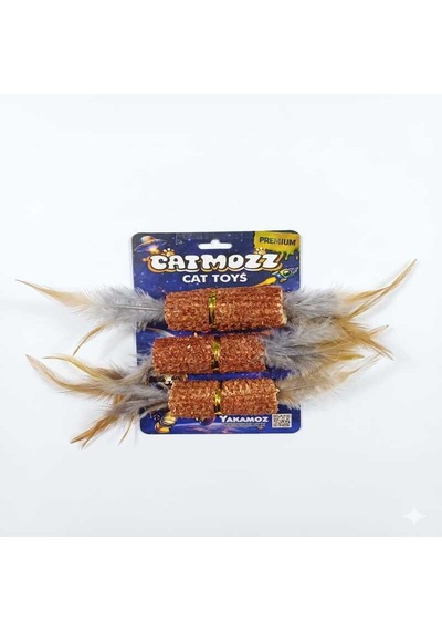 Catmozz Premium Doğal Mısır Koçanlı Diş Kaşıma Oyuncağı 3'lü